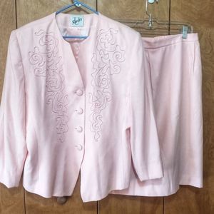 USuits Light Pink Easter Sunday Floral Pattern Suit (16M)